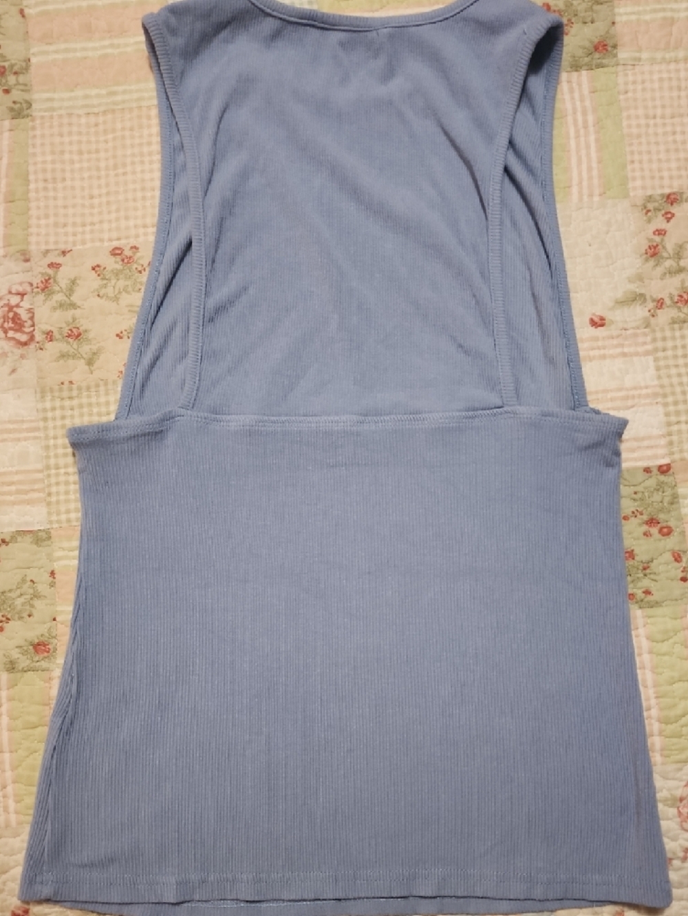 SHEIN Ribbed Light Blue Tank - Picture 4 of 4